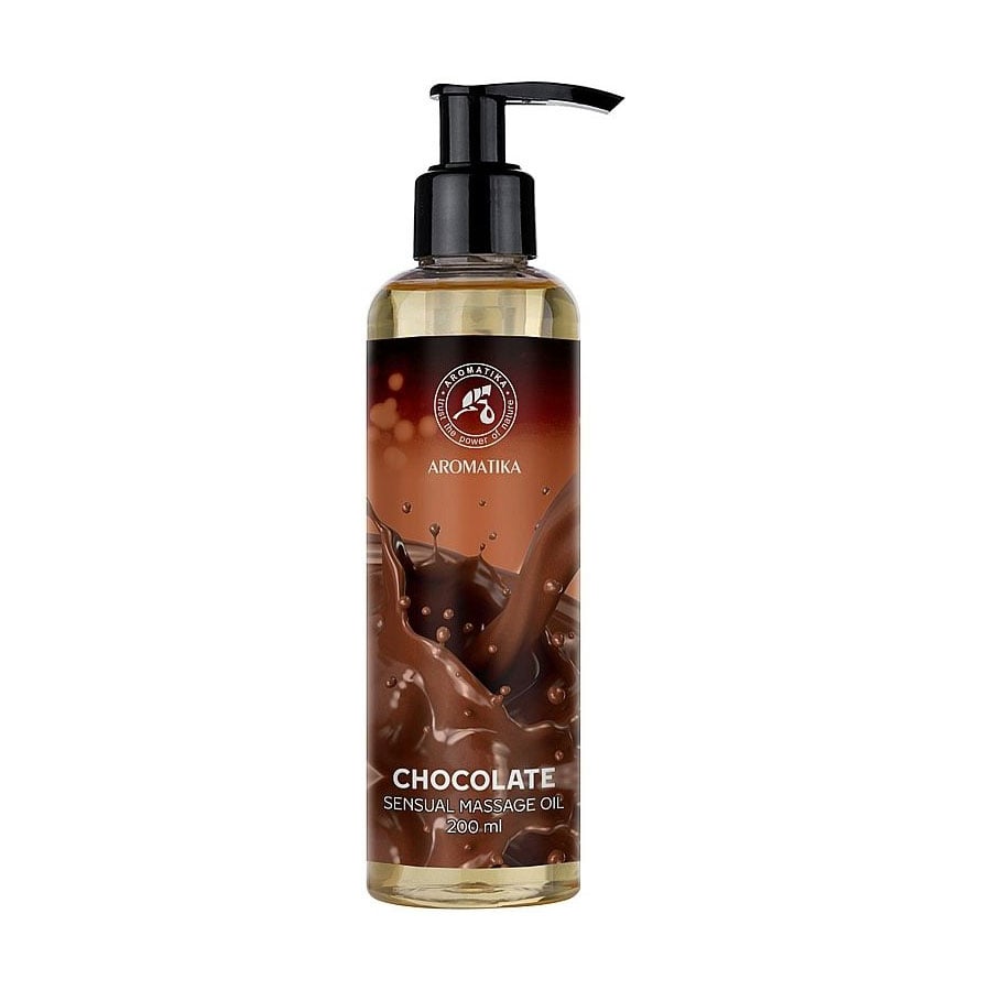Олія косметична для чуттєвого масажу Ароматика Chocolate Sensual Massage Oil Шоколад, 200 мл